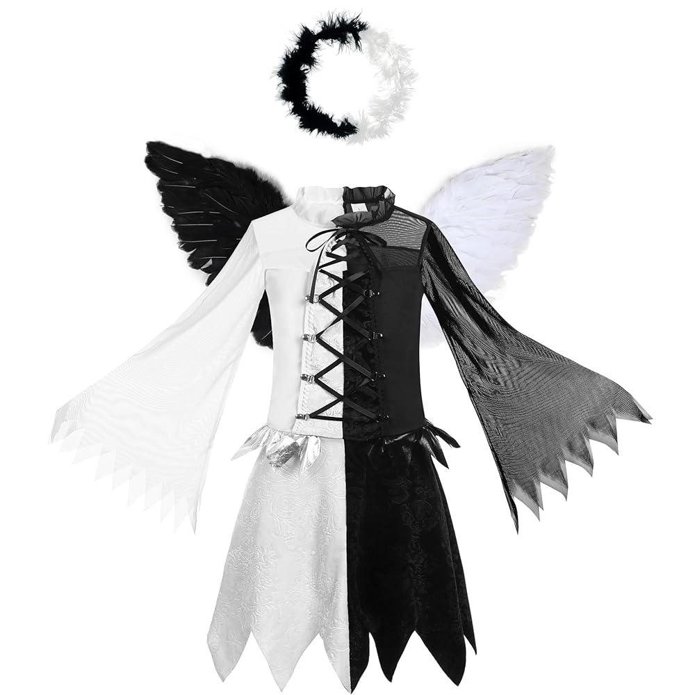 Amazon.com: Doxrmuru Halloween Fallen Angel Dress for Girls